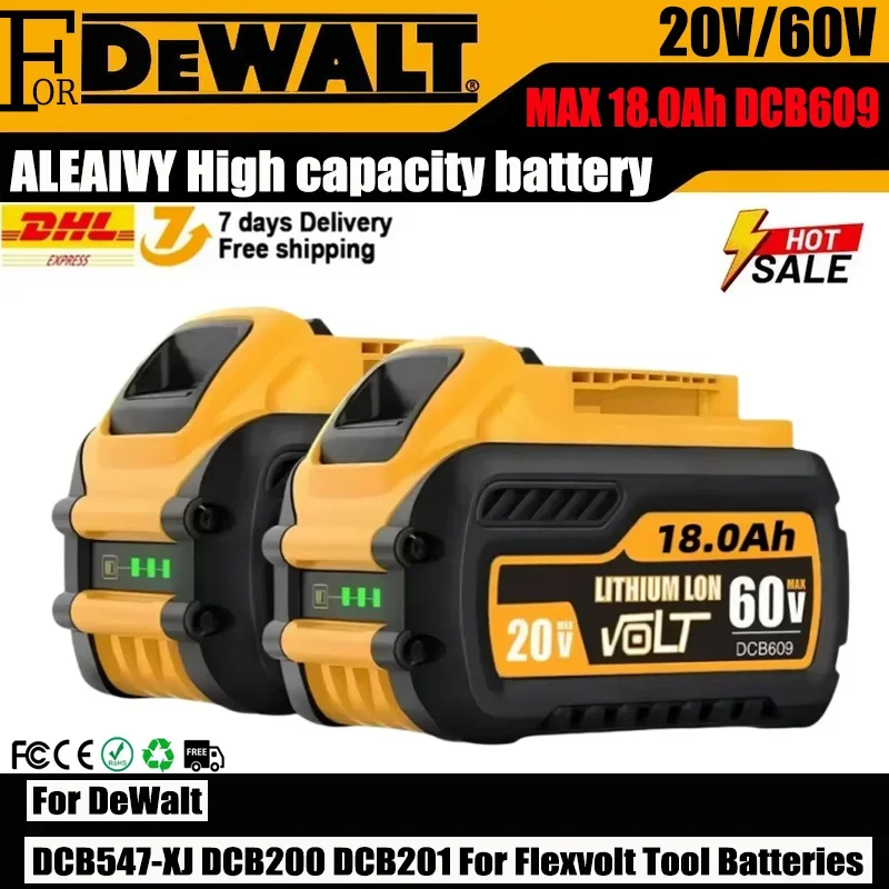 DCB205 DCB609 18000mAh For DeWalt 20V/60V MAX Li-ion Battery For DeWalt DCB547-XJ DCB200 DCB201 For Flexvolt Tool Batteries
DCB205 DCB609 18000mAh For DeWalt 20V/60V MAX Li-ion Battery For DeWalt DCB547-XJ DCB200 DCB201 For Flexvolt Tool Batteries