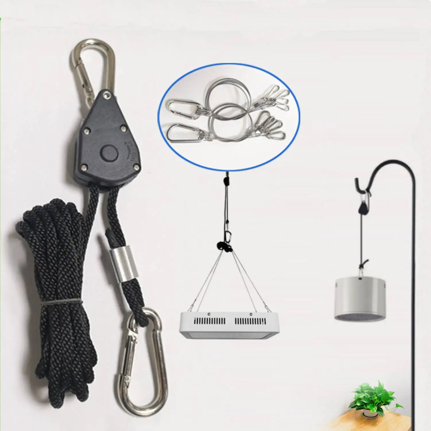 4pcs Grow Light Hangers Heavy Duty 1 8 Inch Rope Adjustable Plant Lights Hooks Strong Durable Garden Supplies
4pcs Grow Light Hangers Heavy Duty 1 8 Inch Rope Adjustable Plant Lights Hooks Strong Durable Garden Supplies