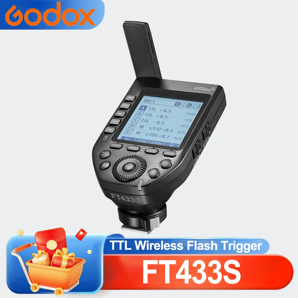 Godox FT433S TTL Wireless Flash Trigger 433MHz Frequency for Sony Canon Nikon Fuji Olympus Pentax
Godox FT433S TTL Wireless Flash Trigger 433MHz Frequency for Sony Canon Nikon Fuji Olympus Pentax