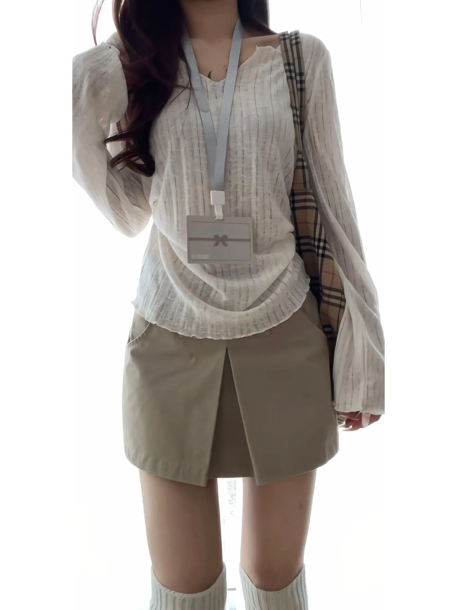 Khaki Workwear Skirt Women's High Waist Slimming Compact College Style Versatile Anti-Light Half Skirt Spring 2026
Khaki Workwear Skirt Women's High Waist Slimming Compact College Style Versatile Anti-Light Half Skirt Spring 2026