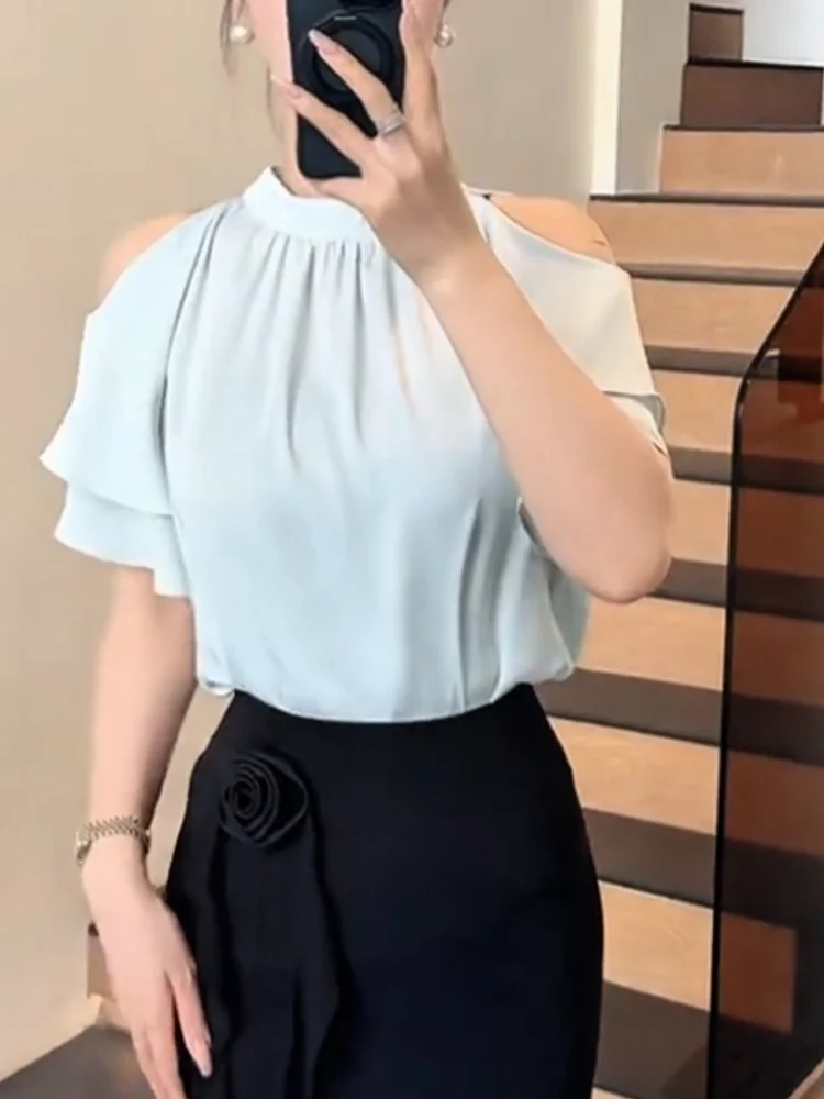 Новинка: Универсальный омолаживающий топ с открытыми плечами и коротким рукавом для полных женщин, готовый к выходу в свет, для лета, с эффектом похудения
Новинка: Универсальный омолаживающий топ с открытыми плечами и коротким рукавом для полных женщин, готовый к выходу в свет, для лета, с эффектом похудения