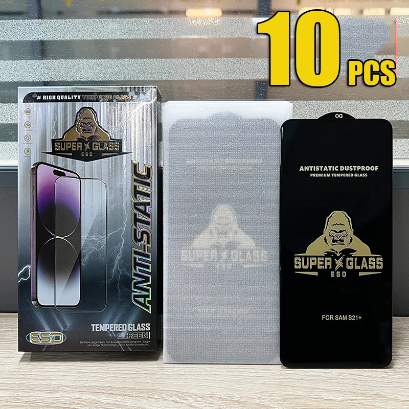 1/3/10pcs ESD Tempered Glass Super OG Screen Protector Film Fingerprint Unlock for Iphone 17 16 15 14 13 12 11pro Promax Plus SE