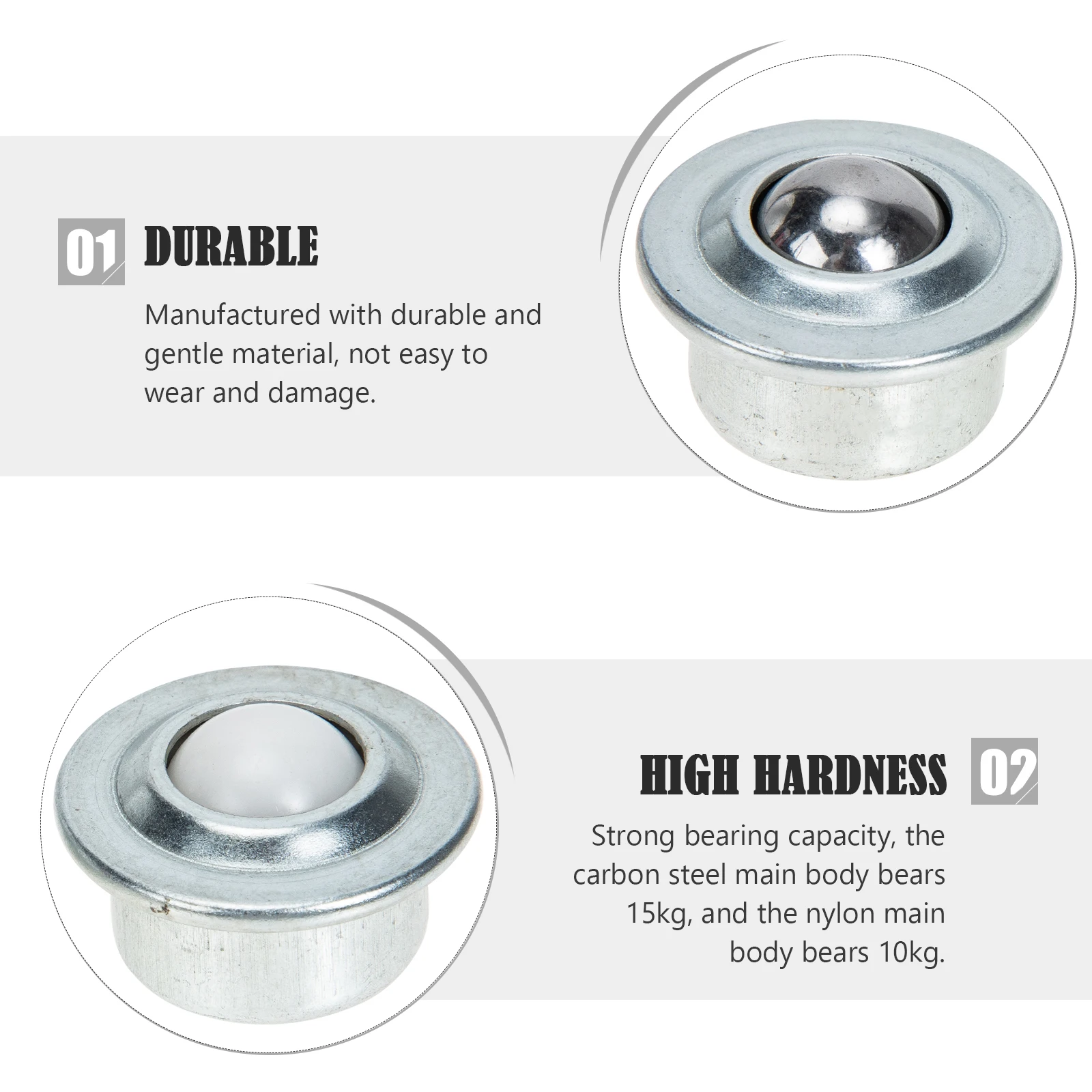 8 Pcs Carbon Steel Nylon Universal Ball Wheel Caster Transfer Roller Bearings Smooth Surface Easy Install
8 Pcs Carbon Steel Nylon Universal Ball Wheel Caster Transfer Roller Bearings Smooth Surface Easy Install