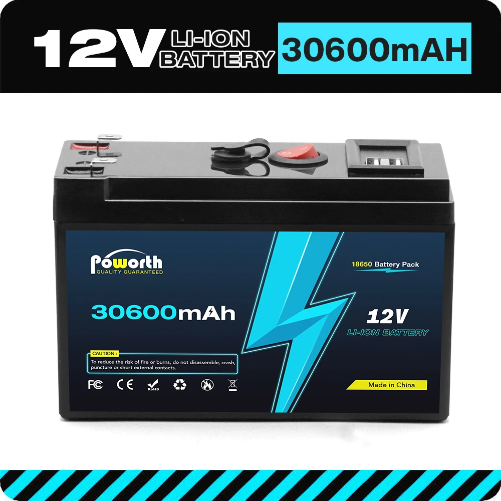 12v Battery Pack 30.6AH LiFePO4 Lithium Battery, Built-in 30A BMS, 5000+ Cycles Rechargeable Deep Cycle Battery, for Solar Power
12v Battery Pack 30.6AH LiFePO4 Lithium Battery, Built-in 30A BMS, 5000+ Cycles Rechargeable Deep Cycle Battery, for Solar Power