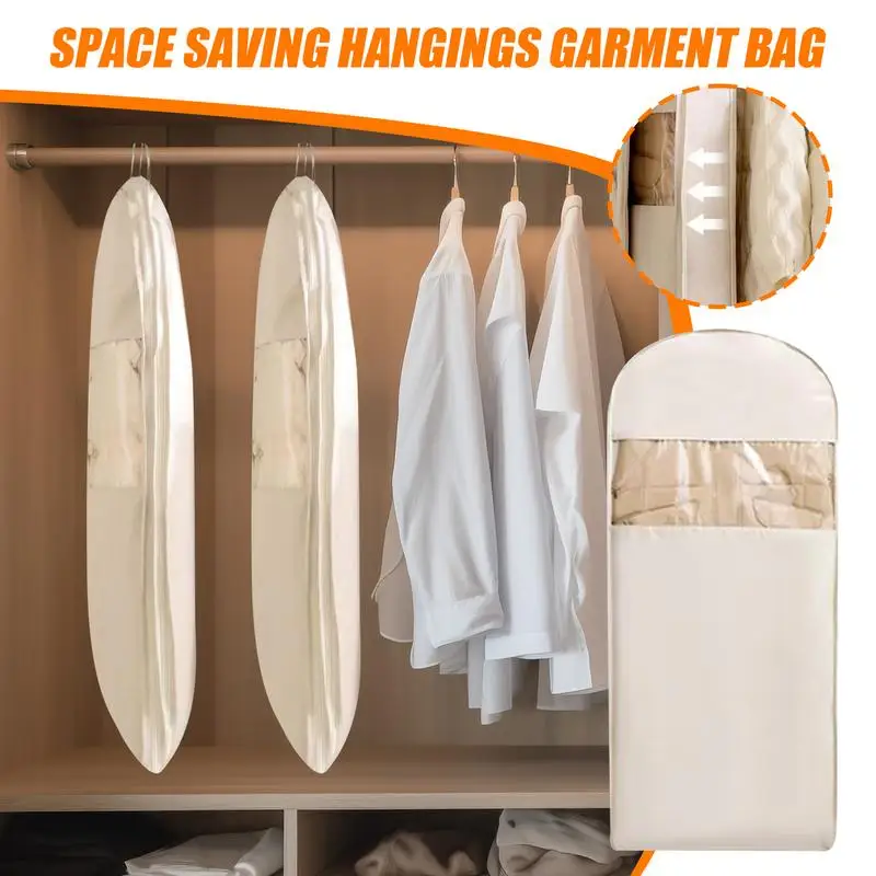 Garment Storage Bag Dust Cover Clothes Bags With Self-Compression Zipper Space-Saving Hangable Garment Covers For Bedroom
Garment Storage Bag Dust Cover Clothes Bags With Self-Compression Zipper Space-Saving Hangable Garment Covers For Bedroom