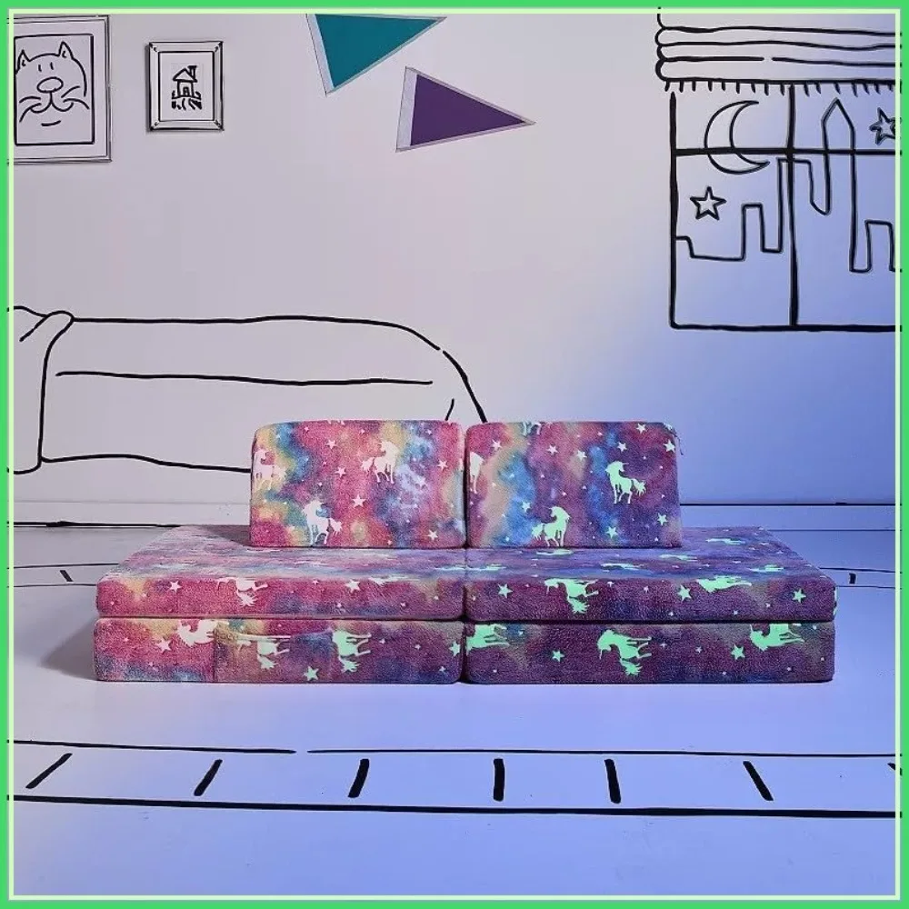 Glow in The Dark Unicorn Play Couch, Convertible Folding Sofa, Durable Foam Modular Design for Kids
Glow in The Dark Unicorn Play Couch, Convertible Folding Sofa, Durable Foam Modular Design for Kids