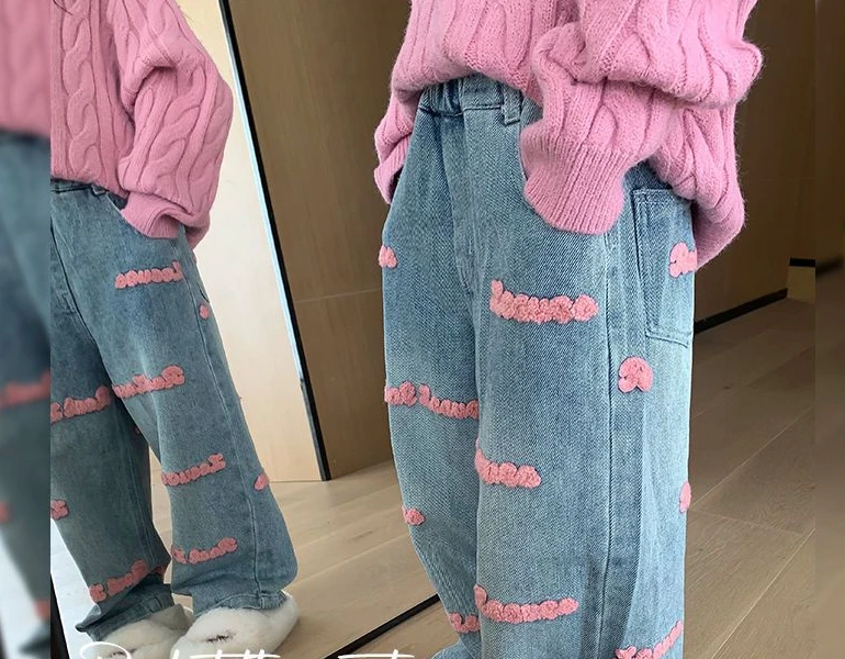Girls Pink Jeans 2024 New Childrens Spring and Autumn Pants Womens Autumn Designable Fashion Style Pants
Girls Pink Jeans 2024 New Childrens Spring and Autumn Pants Womens Autumn Designable Fashion Style Pants
