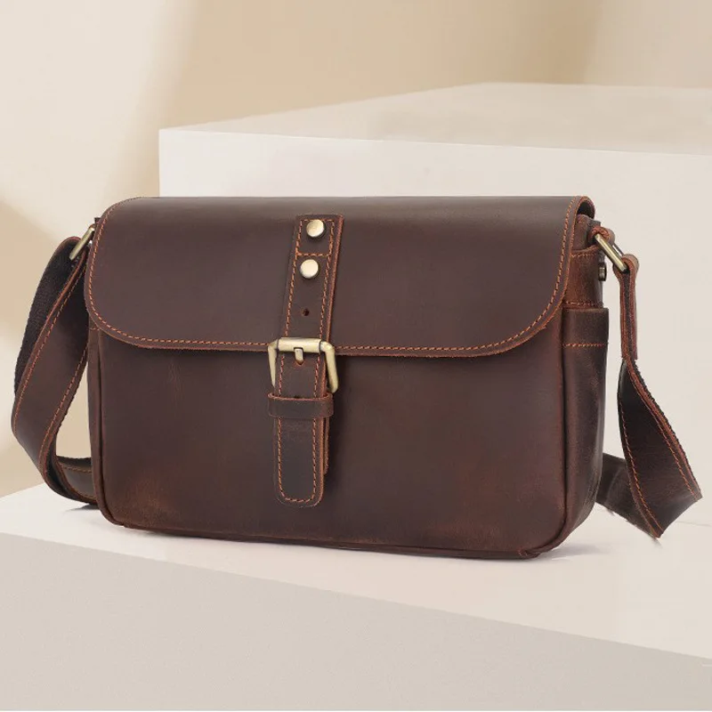 New leather shoulder bag woman men's retro casual crossbody bag crazy horse leather cell phone pouch small bag men's sling bag
New leather shoulder bag woman men's retro casual crossbody bag crazy horse leather cell phone pouch small bag men's sling bag