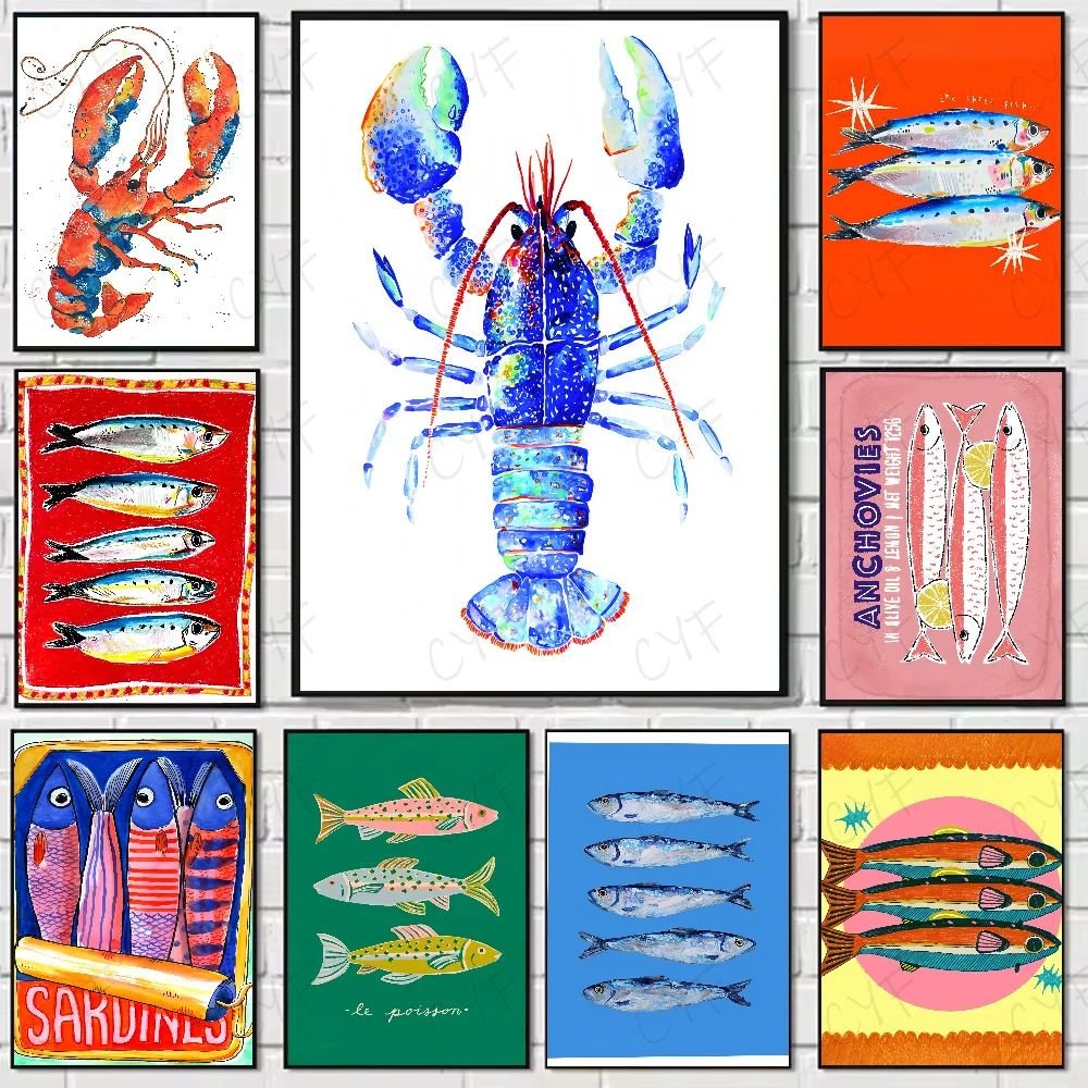 Colorful Sardines Lobster Fish OceanS Poster High Quality Wall Art For Home Office Bedroom Room Hallway Bar Perfect Gift Idea
Colorful Sardines Lobster Fish OceanS Poster High Quality Wall Art For Home Office Bedroom Room Hallway Bar Perfect Gift Idea
