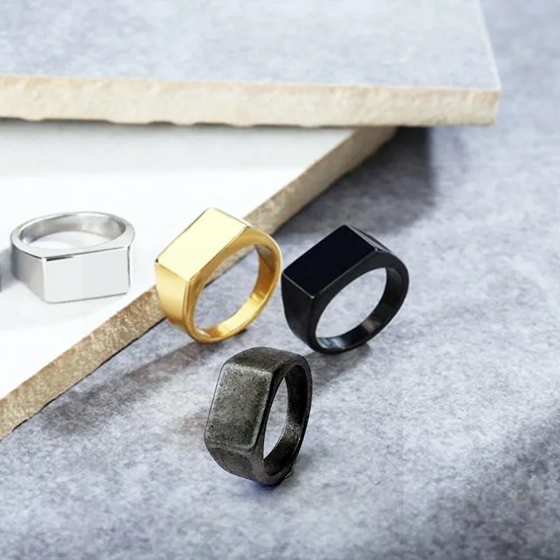 Unisex Titanium Steel Ring Simple Rectangular Pattern Fashionable Jewelry for Men & Women Valentine's Day Gift Size 7-13
Unisex Titanium Steel Ring Simple Rectangular Pattern Fashionable Jewelry for Men & Women Valentine's Day Gift Size 7-13