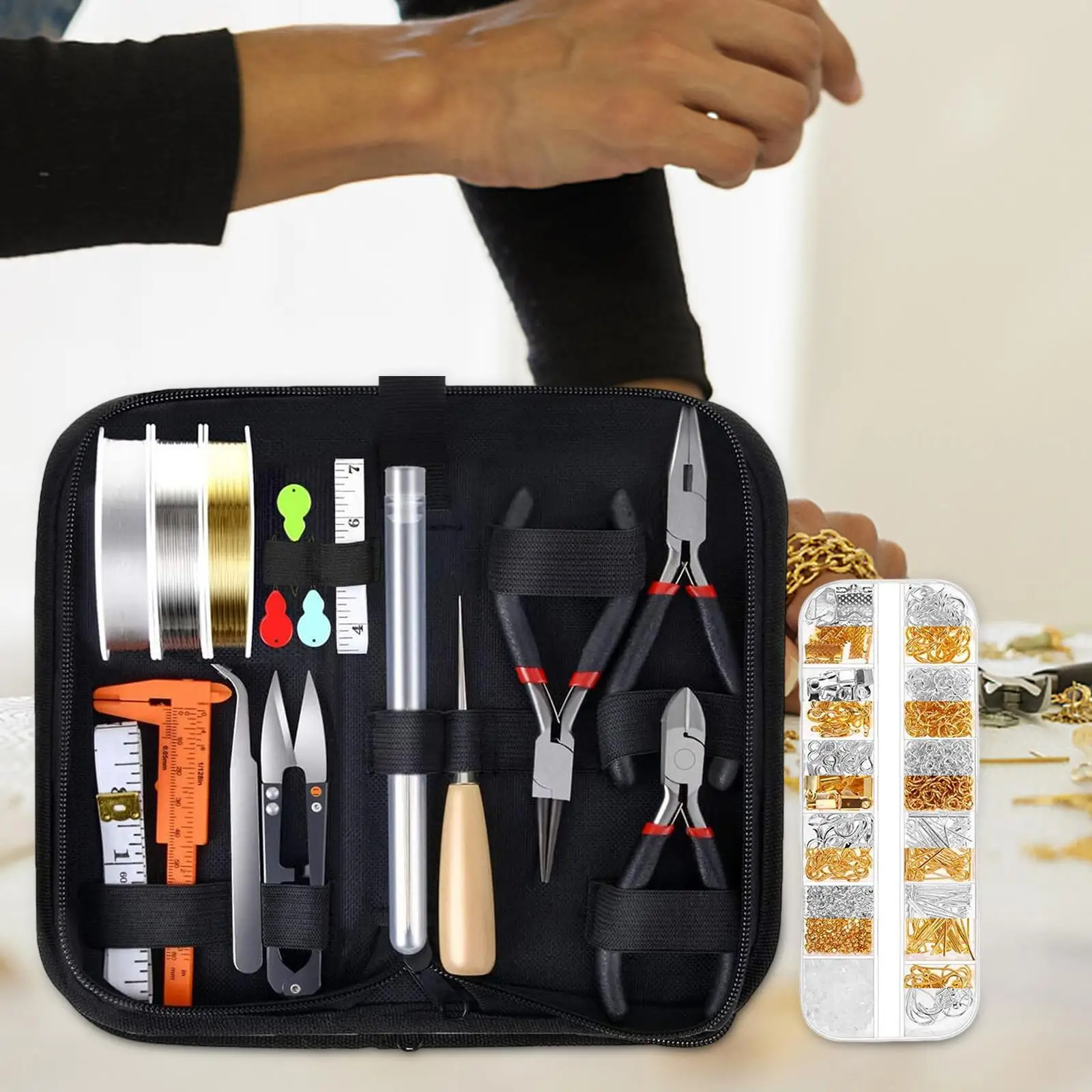 Portable Wire Jewelry Making Kit Repair Tools Set Bracelet Starter for
Portable Wire Jewelry Making Kit Repair Tools Set Bracelet Starter for