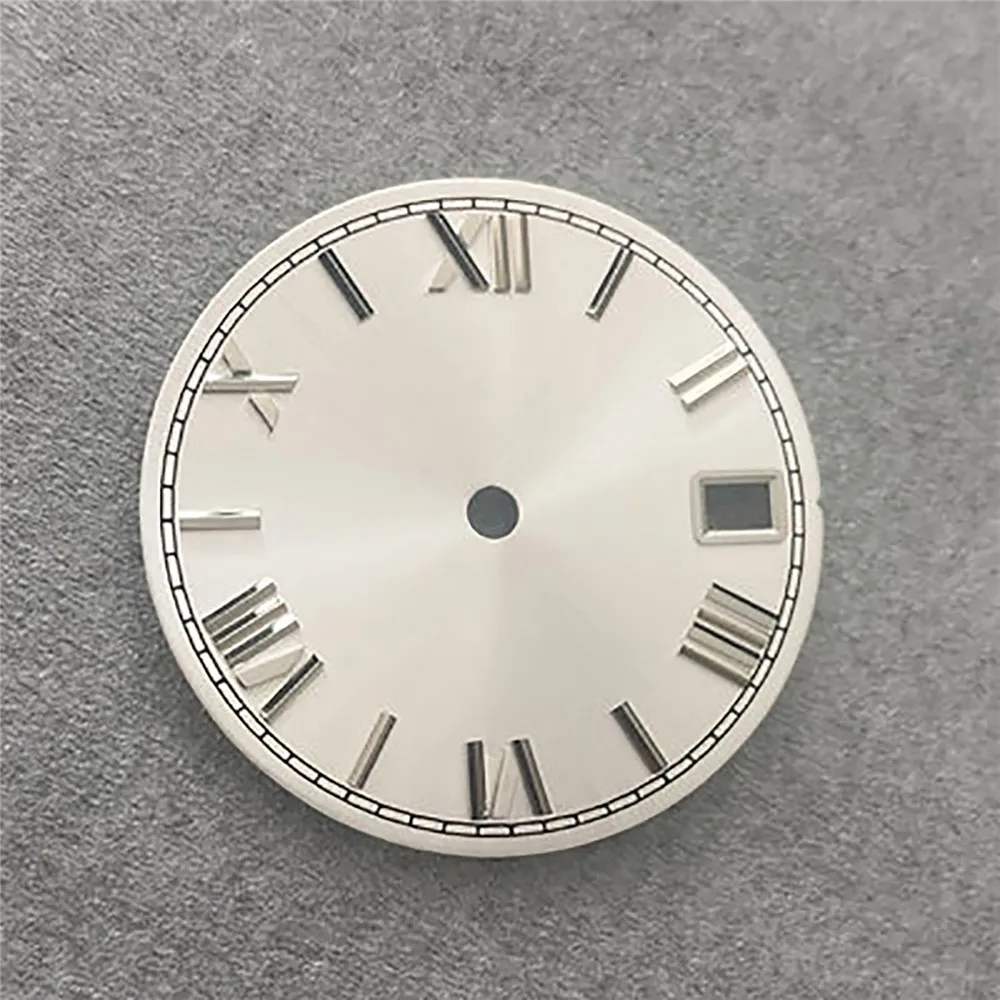 Циферблат часов 28,5 мм, римская шкала, один календарь, циферблат, чистый цвет, циферблат для механизма NH35 NH36 4R 7S
Циферблат часов 28,5 мм, римская шкала, один календарь, циферблат, чистый цвет, циферблат для механизма NH35 NH36 4R 7S