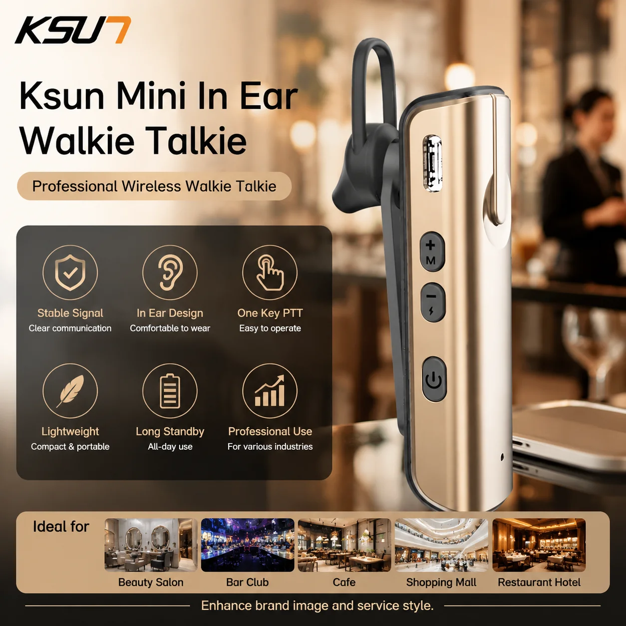 KSUT Mini In Ear Walkie Talkie 2pcs Professional Wireless Walkie Talkie Ptt Headset Headphone Two Way Radio Hands Free
KSUT Mini In Ear Walkie Talkie 2pcs Professional Wireless Walkie Talkie Ptt Headset Headphone Two Way Radio Hands Free