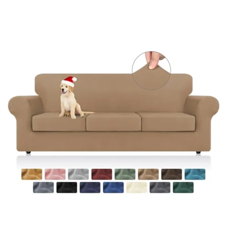 4 Pieces Stretch Couch Covers for 3 Cushion Couch pet Friendly Covers Washable Soft Elastic Dogs Furniture Protector
4 Pieces Stretch Couch Covers for 3 Cushion Couch pet Friendly Covers Washable Soft Elastic Dogs Furniture Protector
