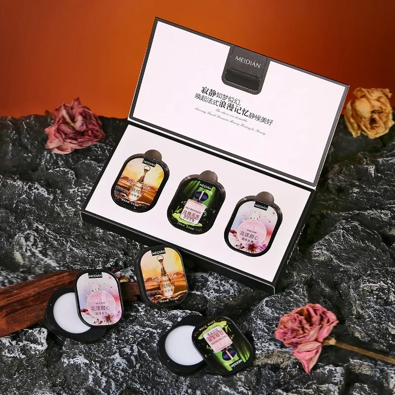 Portable Solid Perfume Balm Set Long Lasting Elegant Smooth Sweet Fresh Compact Luxurious Refined Fragrance Body Balm
Portable Solid Perfume Balm Set Long Lasting Elegant Smooth Sweet Fresh Compact Luxurious Refined Fragrance Body Balm