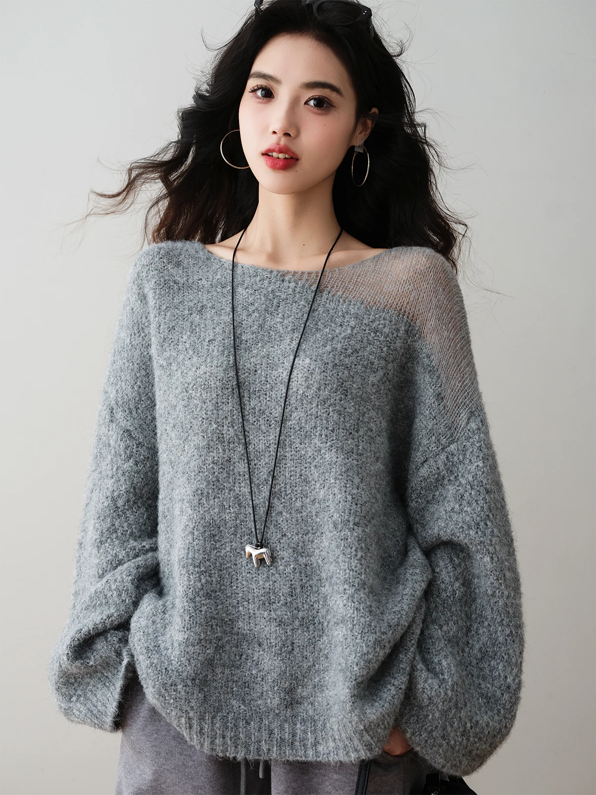 Casual Loose Knitted Sweater round Ne Blo Color Patchwork Spring 2026 RnR Women's Faion Polyester Fiber Overhead Sle
Casual Loose Knitted Sweater round Ne Blo Color Patchwork Spring 2026 RnR Women's Faion Polyester Fiber Overhead Sle