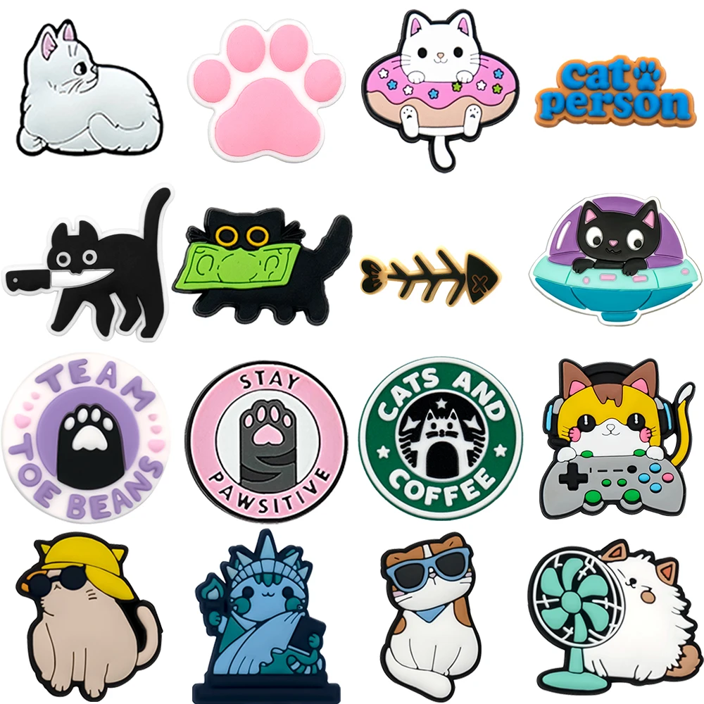 1/16PCS Cute Cats Shoe Charms Funny Style Cats Shoe Accessories for Kids Sandal Buckle Clog Decirations for Women Men Gifts
1/16PCS Cute Cats Shoe Charms Funny Style Cats Shoe Accessories for Kids Sandal Buckle Clog Decirations for Women Men Gifts