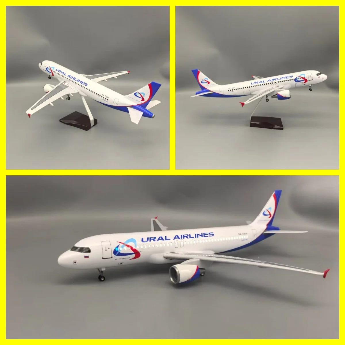 1/80 scale aircraft 47CM Diecast Resin A320 Air URAL Airways Model Light & Stand Plane Model Collected Children educational toys
1/80 scale aircraft 47CM Diecast Resin A320 Air URAL Airways Model Light & Stand Plane Model Collected Children educational toys