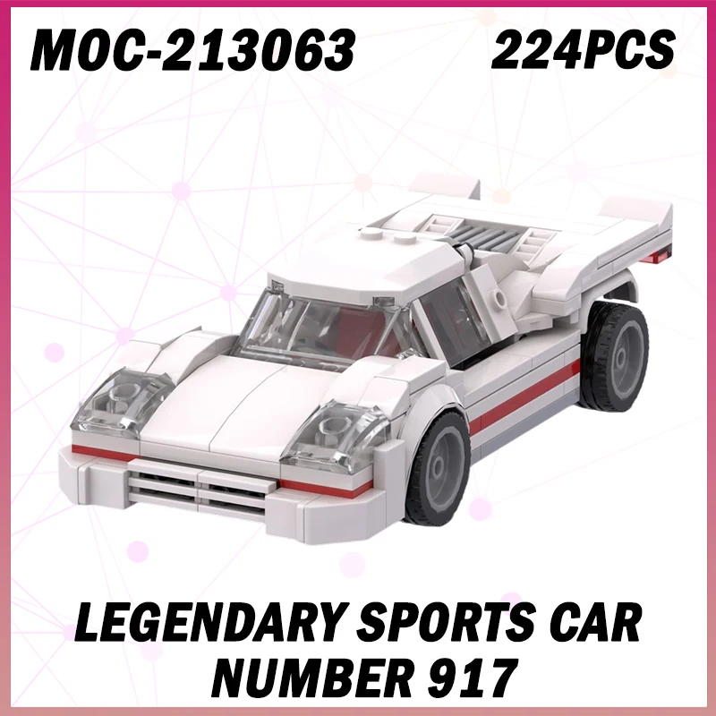 224 шт. MOC-213063 Speed Champions, легендарный спортивный автомобиль, номер 917, модель строительного блока, классический гоночный набор кирпичей, креативные подарки
224 шт. MOC-213063 Speed Champions, легендарный спортивный автомобиль, номер 917, модель строительного блока, классический гоночный набор кирпичей, креативные подарки