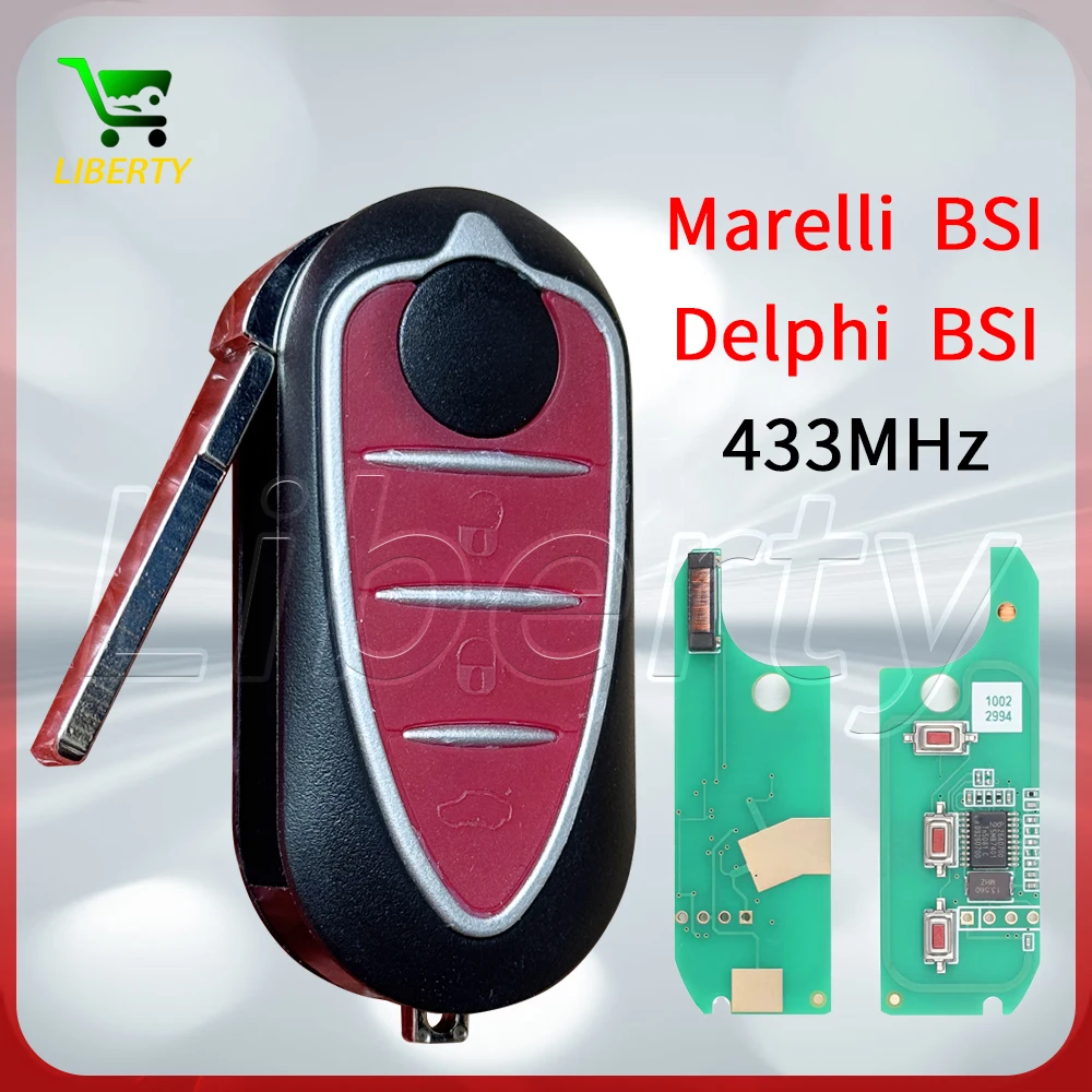 Liberty 3Button Flip Folding Remote Car Key Fob or Shell Case For Alfa Romeo Mito 2008-2015 Giulietta 2010-2016 433Mhz ID46Chip
Liberty 3Button Flip Folding Remote Car Key Fob or Shell Case For Alfa Romeo Mito 2008-2015 Giulietta 2010-2016 433Mhz ID46Chip
