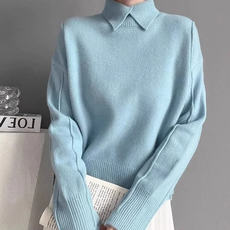 \Autumn Long Sleeves Women Sweater Pullovers Knitted 2025 New Loose Female Knitwear Solid Color Fashion Ladies Knitting Sweaters
\Autumn Long Sleeves Women Sweater Pullovers Knitted 2025 New Loose Female Knitwear Solid Color Fashion Ladies Knitting Sweaters