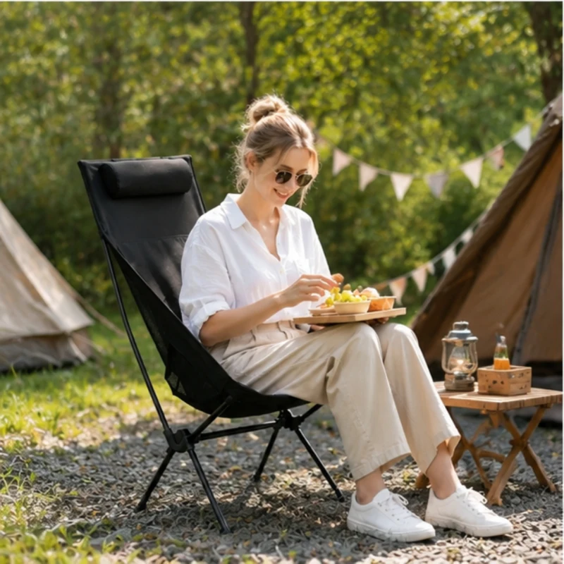 Lightweight Aluminum Alloy Folding Camping Chair with Headrest, Portable Outdoor Tourist Chair for Fishing, Hiking, Travel
Lightweight Aluminum Alloy Folding Camping Chair with Headrest, Portable Outdoor Tourist Chair for Fishing, Hiking, Travel
