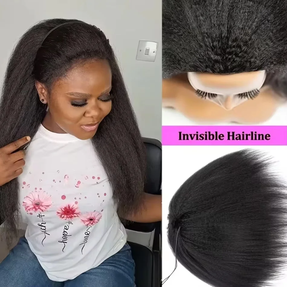 Glueless Kinky Straight Wigs Human Hair Wig Upgrade 3 IN 1 Half Wig With Drawstring Seamless Clip Ins Flip Over 18 38 Inch
Glueless Kinky Straight Wigs Human Hair Wig Upgrade 3 IN 1 Half Wig With Drawstring Seamless Clip Ins Flip Over 18 38 Inch