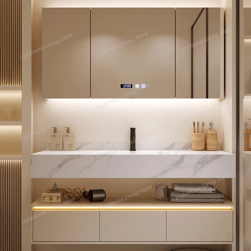 Modern Wooden Bathroom Cabinet Drawers Waterproof Luxury Vanity Bathroom Cabinet Storage Washroom Bad Schrank Home Furniture
Modern Wooden Bathroom Cabinet Drawers Waterproof Luxury Vanity Bathroom Cabinet Storage Washroom Bad Schrank Home Furniture