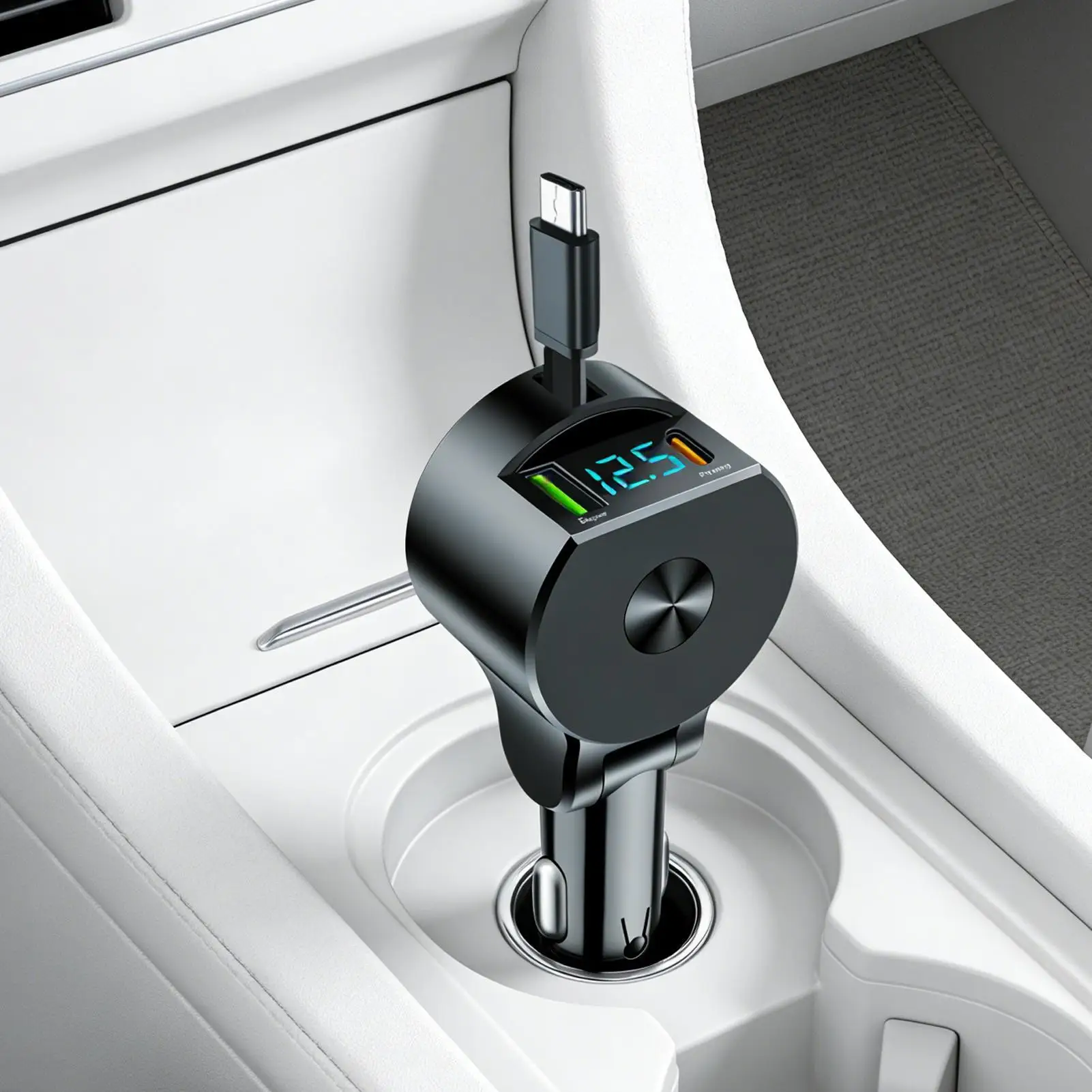 Retractable Car Charger Telescopic 3-Port Car Charger Adapter Fast Charging Phone Adapter for Outdoor Driving Travel Daily
Retractable Car Charger Telescopic 3-Port Car Charger Adapter Fast Charging Phone Adapter for Outdoor Driving Travel Daily