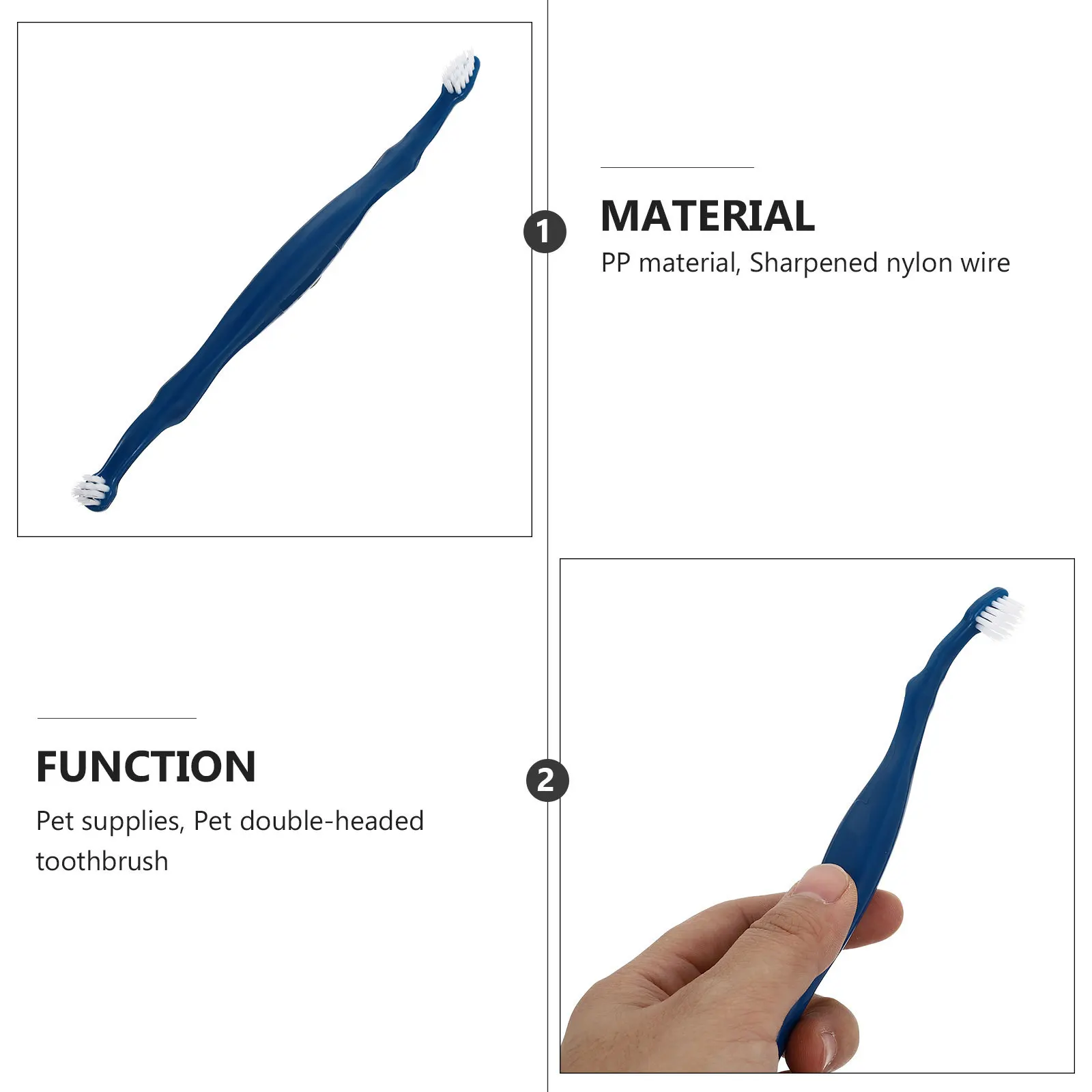 3pcs Toothbrush Dog Teeth Cleaning Tool Double-Ended Design Anti-Slip Handle Fast Drying For Pet Oral Care Pet Supplies
3pcs Toothbrush Dog Teeth Cleaning Tool Double-Ended Design Anti-Slip Handle Fast Drying For Pet Oral Care Pet Supplies