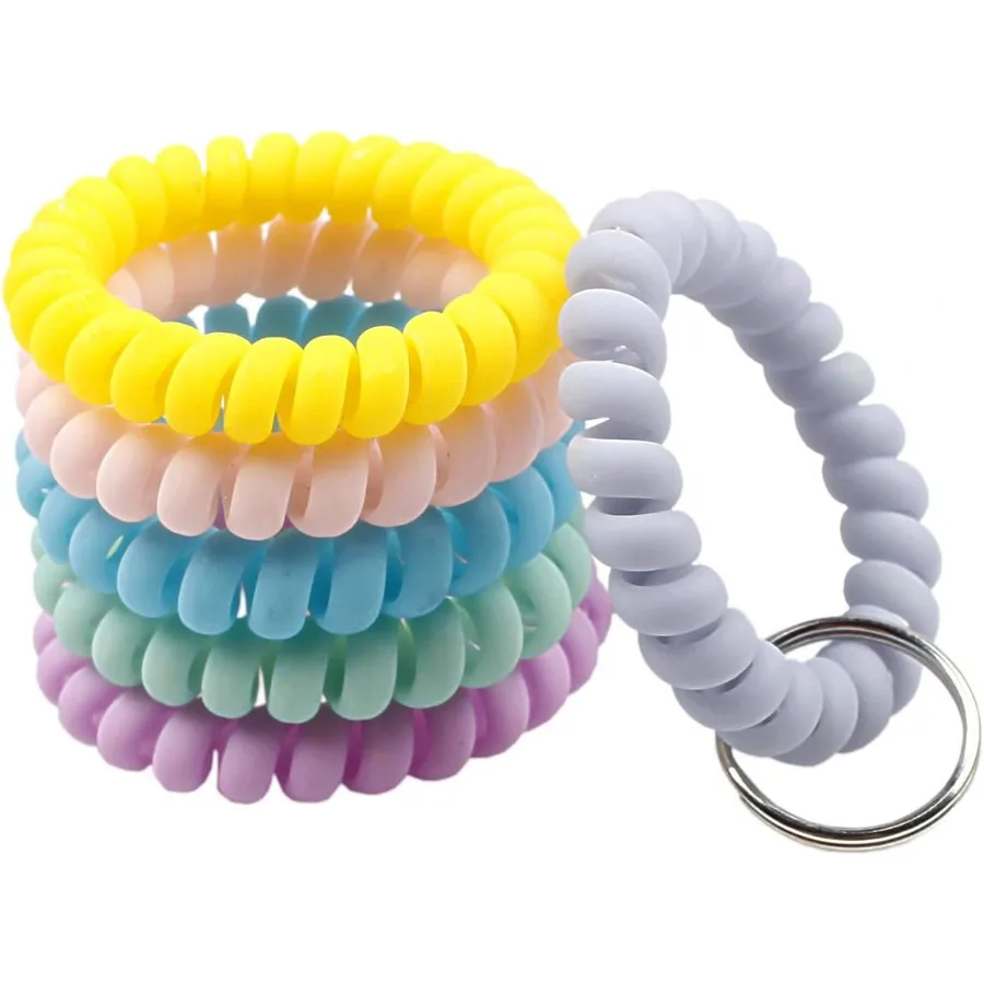 6 Color Wrist Keychain Plastic Spring ible Spiral Wrist Coil Stretchable Wristband Spiral Key Chain Bracelet Key Holder Key Rin
6 Color Wrist Keychain Plastic Spring ible Spiral Wrist Coil Stretchable Wristband Spiral Key Chain Bracelet Key Holder Key Rin