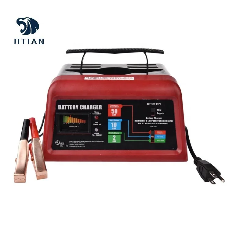 6/12 Volt Plug Compatible Car Battery Charger Jump Starter with Universal Fitment
6/12 Volt Plug Compatible Car Battery Charger Jump Starter with Universal Fitment
