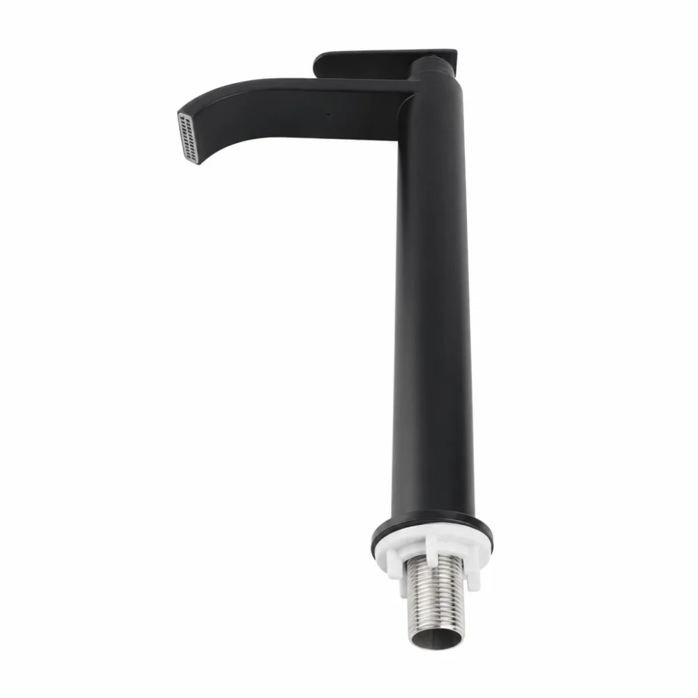 304 Stainless Steel Vessel Sink Faucet Single Cold Water Single Handle Sink Faucet One Hole Black Finish Tall Basin Tap
304 Stainless Steel Vessel Sink Faucet Single Cold Water Single Handle Sink Faucet One Hole Black Finish Tall Basin Tap