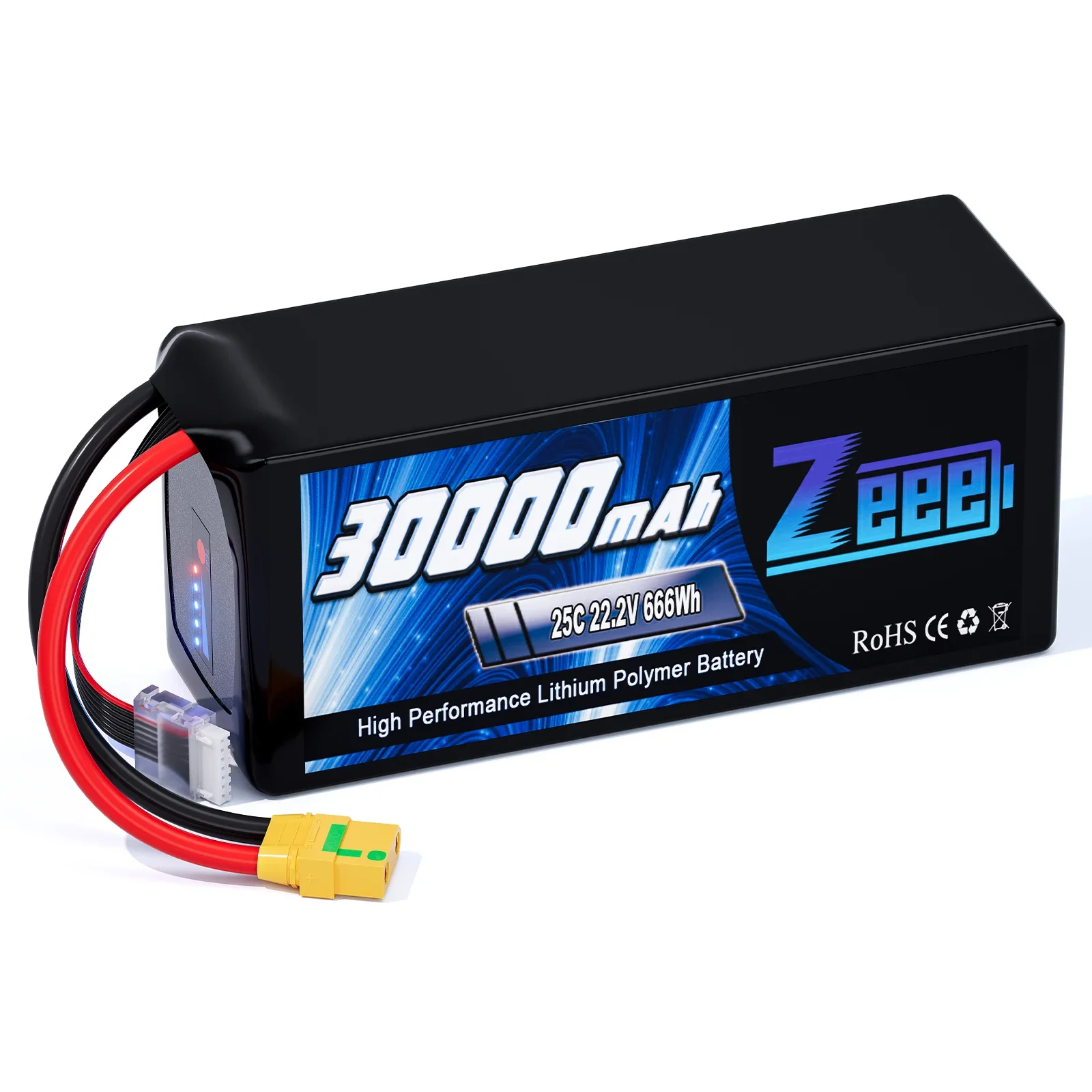 Zeee 6S 30000mAh 25C 22.2V Battery UAV Batteries for RCQuadcopter
Zeee 6S 30000mAh 25C 22.2V Battery UAV Batteries for RCQuadcopter