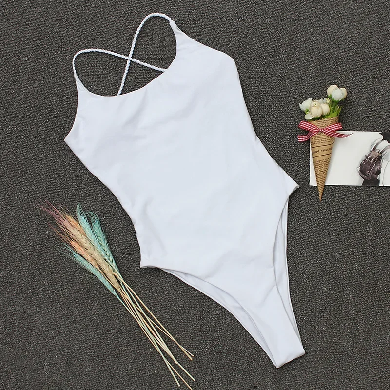 2019 Women Swimwear Sexy High Cut One Piece Swimsuit Backless Swim Suit Black White Knitting Thong Bathing Suit Female Monokini
2019 Women Swimwear Sexy High Cut One Piece Swimsuit Backless Swim Suit Black White Knitting Thong Bathing Suit Female Monokini