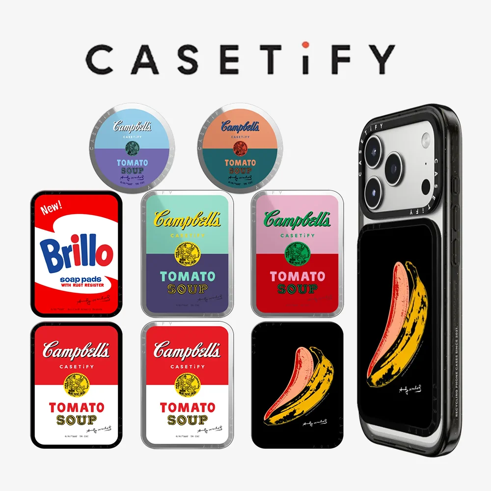 CASETiFY Andy Warhol Art Banana Pattern Series Magnetic Phone Holder Card Pack for iPhone17 16 15 14 13 for Samsung S25 S26 A57
CASETiFY Andy Warhol Art Banana Pattern Series Magnetic Phone Holder Card Pack for iPhone17 16 15 14 13 for Samsung S25 S26 A57