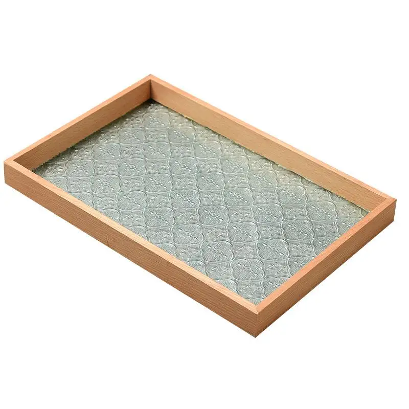 Modern Sle Pear Flower Pred Glass Tray Walnut Color Rectangle Tea Tray Storage Ornament Tea Cup Fruit Dim Sum Tray
Modern Sle Pear Flower Pred Glass Tray Walnut Color Rectangle Tea Tray Storage Ornament Tea Cup Fruit Dim Sum Tray