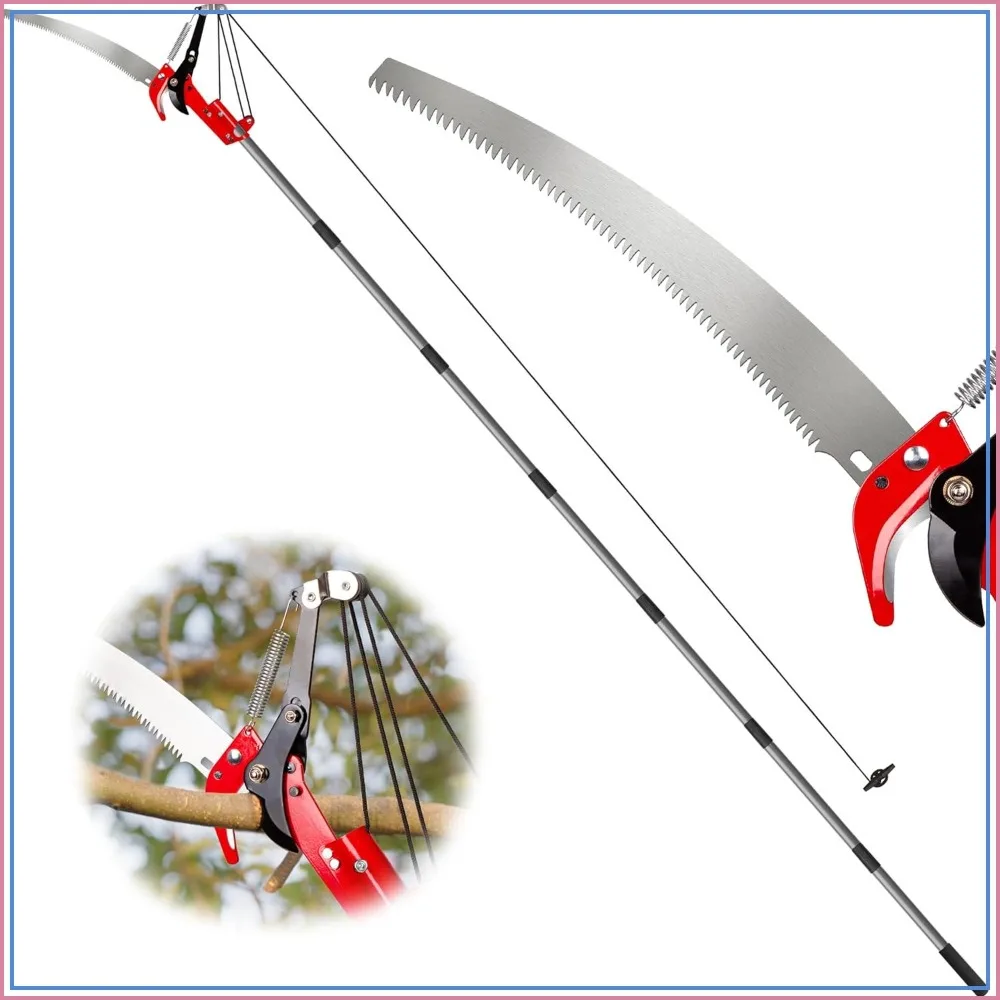 10FT Pole Saw for Tree Trimming, Manual Pruner with Steel Blade, Extendable Long Handle Branch Cutter for High Branches, Yard Garden Pruning Saw
10FT Pole Saw for Tree Trimming, Manual Pruner with Steel Blade, Extendable Long Handle Branch Cutter for High Branches, Yard Garden Pruning Saw
