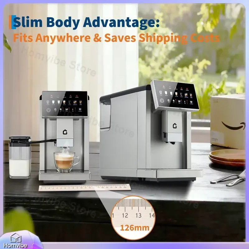 3rd Generation Automatic Espresso Machine with Milk Frother Removable Brewer and Grinder 3 Level Flavor Control Volume
3rd Generation Automatic Espresso Machine with Milk Frother Removable Brewer and Grinder 3 Level Flavor Control Volume