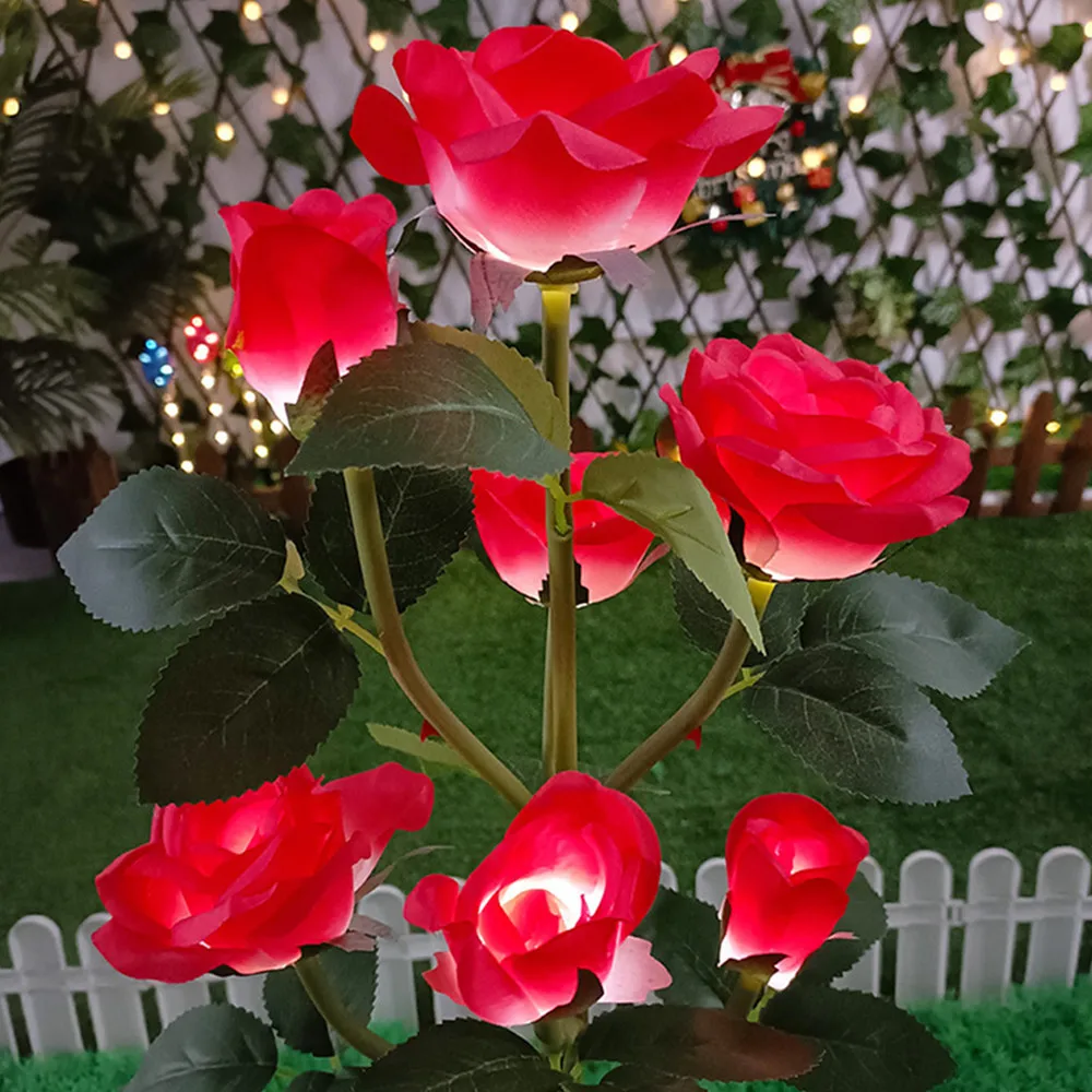 5Head Solar Lights Outdoor Decorative Solar Garden Lights Rose Flower Lawn Lamp for Yard Patio Garden Decor Flowers
5Head Solar Lights Outdoor Decorative Solar Garden Lights Rose Flower Lawn Lamp for Yard Patio Garden Decor Flowers