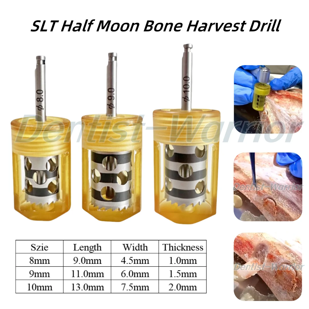 Dental SLT Half Moon Bone Drill Implant Ring Drill Used for Incremental Bone Implantation Surgery Extract Flake Bone Dia8/9/10mm
Dental SLT Half Moon Bone Drill Implant Ring Drill Used for Incremental Bone Implantation Surgery Extract Flake Bone Dia8/9/10mm