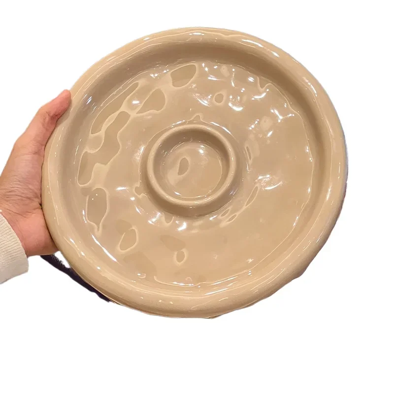 *Ceramic dumpling tray with vinegar dish dipping dish household creative round plate tableware
*Ceramic dumpling tray with vinegar dish dipping dish household creative round plate tableware