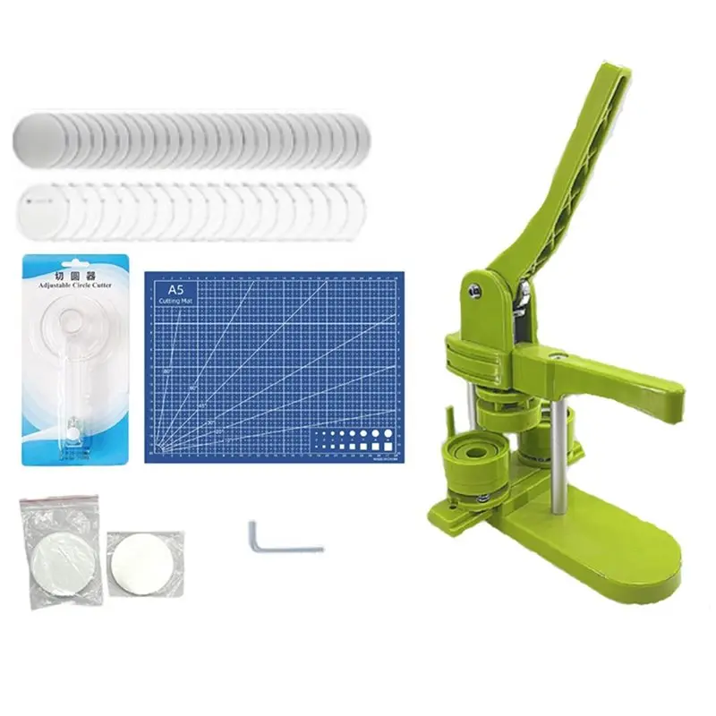 ABKY-Button Maker Machine 32Mm(3Rd Gen) DIY Pin Badge Press Printer With Installation-Free Design, 100 Button Parts& Cutter Incl
ABKY-Button Maker Machine 32Mm(3Rd Gen) DIY Pin Badge Press Printer With Installation-Free Design, 100 Button Parts& Cutter Incl