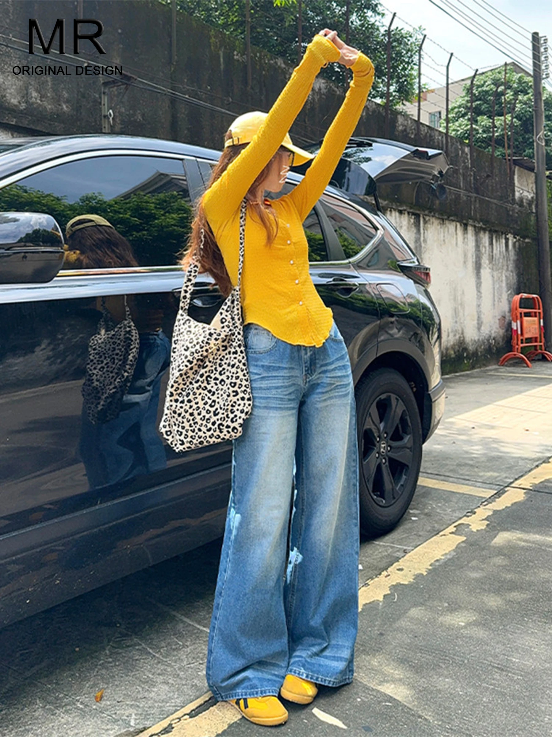Blue Faded Washed Wide Leg Denim Jeans Women's Loose Slim Straight Pants Summer Casual High Waist Pocket Detail American Style
Blue Faded Washed Wide Leg Denim Jeans Women's Loose Slim Straight Pants Summer Casual High Waist Pocket Detail American Style