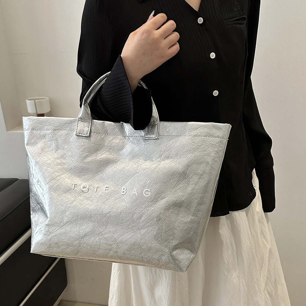 PVC Tote Bag Fashionable Top Handle Bag for Women Large Capacity Simple Trendy Shopping Bag Work Travel Handbags Satchel Purse
PVC Tote Bag Fashionable Top Handle Bag for Women Large Capacity Simple Trendy Shopping Bag Work Travel Handbags Satchel Purse