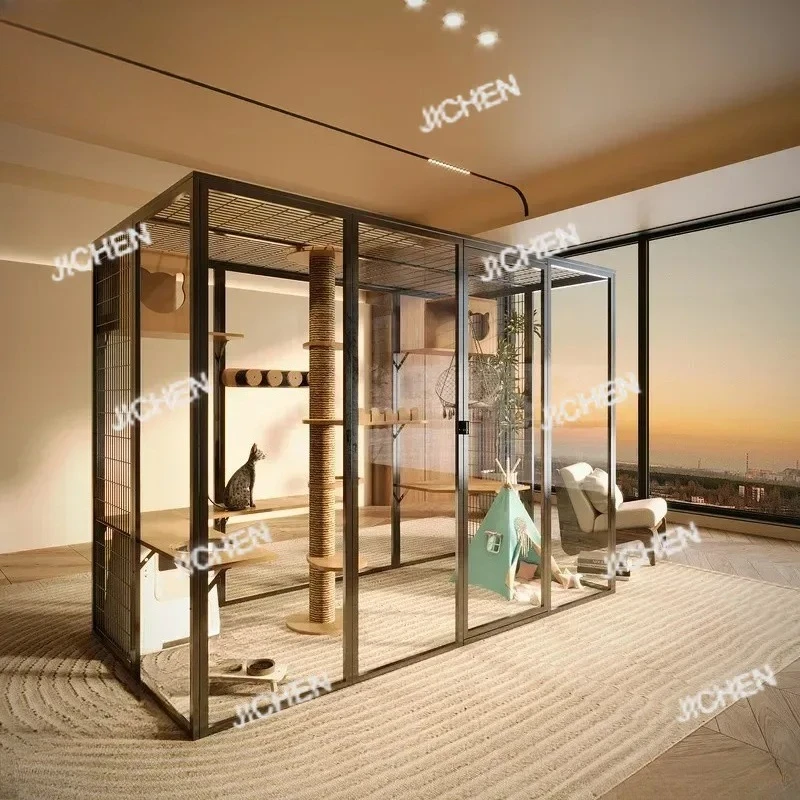 Панорамная кошачья вилла, клетка для кошек, трехслойная негабаритная бытовая вилла из массива дерева, большая внутренняя стеклянная кошачья комната
Панорамная кошачья вилла, клетка для кошек, трехслойная негабаритная бытовая вилла из массива дерева, большая внутренняя стеклянная кошачья комната