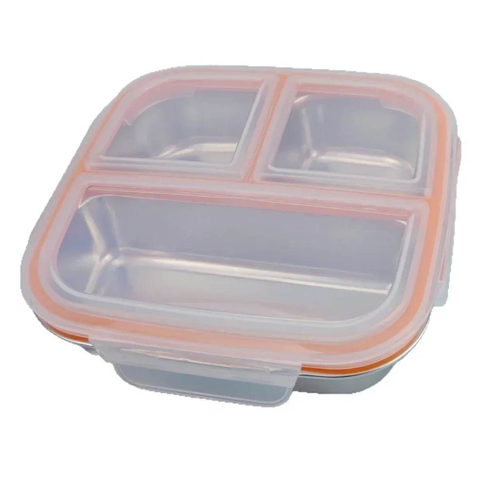 1/2pcs 750ml Stainless Steel Lunch Box With 3 Leak-Proof Compartments Lunch Boxes 17x17x6cm Kitchenware For Child School
1/2pcs 750ml Stainless Steel Lunch Box With 3 Leak-Proof Compartments Lunch Boxes 17x17x6cm Kitchenware For Child School