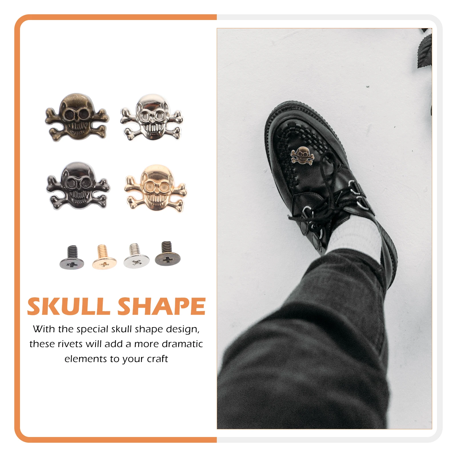 Skull Studs Ghost Head Punk Diy Bag Accessories Metal Skull Spike Craft Rivets Decorative Rivets Set For Shoes Bag
Skull Studs Ghost Head Punk Diy Bag Accessories Metal Skull Spike Craft Rivets Decorative Rivets Set For Shoes Bag