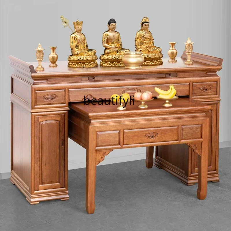 Altar New Chinese Style Solid Wood Household Incense Desk Buddhist Hall Incense Desk Buddha Table
Altar New Chinese Style Solid Wood Household Incense Desk Buddhist Hall Incense Desk Buddha Table