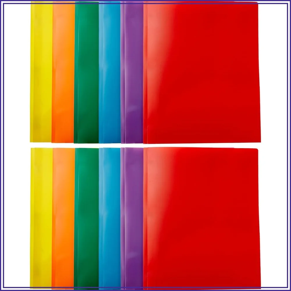 Heavy Duty 2-Pocket Plastic Folders, Letter Size, Assorted Colors, Pack of 12
Heavy Duty 2-Pocket Plastic Folders, Letter Size, Assorted Colors, Pack of 12